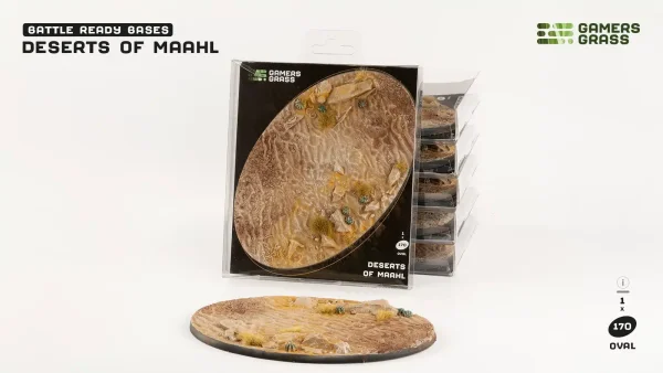 Battle Ready Bases - Deserts of Maahl - Oval, 170mm (1)