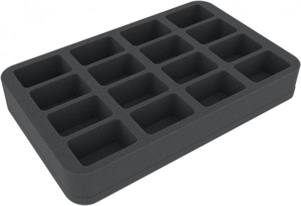 40mm Half-Size-Schaumstoffeinlage mit 16 Fächern
