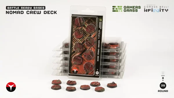 Battle Ready Bases - Infinity - Nomad Crew Deck - Round, 25mm (8)