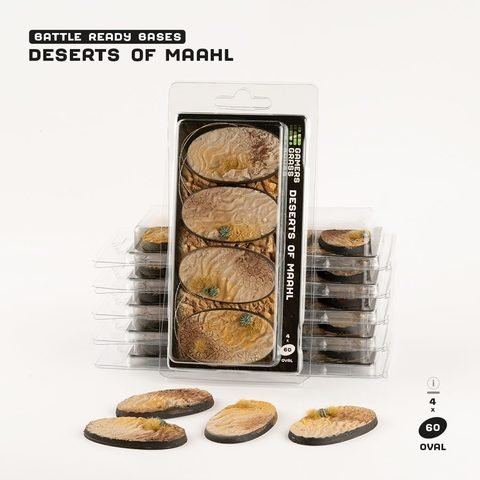 Deserts of Maahl - Oval 60mm Battle Ready Bases