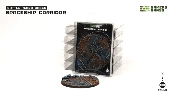 Spaceship Corridor - Battle Ready Round Bases, 100mm