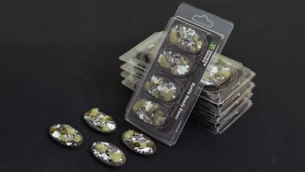 Battle Ready Bases - Winter - Oval, 60mm (4)