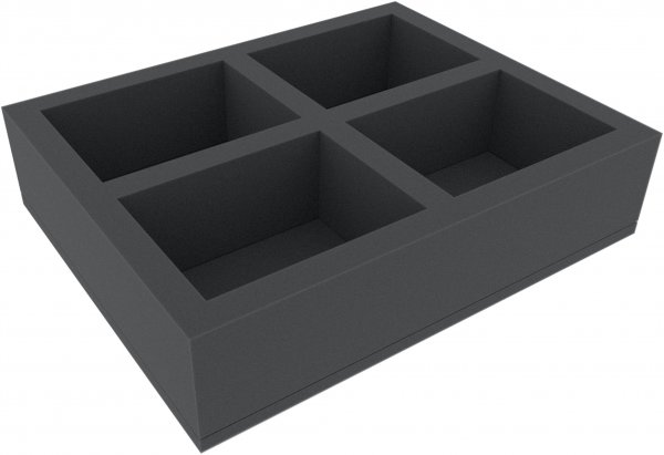 80mm Full-Size-Schaumstoffeinlage mit 4 Fächern