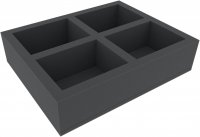 80mm Full-Size-Schaumstoffeinlage mit 4 Fächern