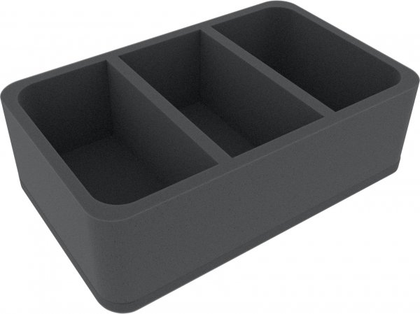 85mm Half-Size-Schaumstoffeinlage mit 3 Fächern