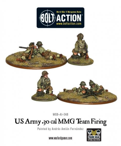 US Army Firing 30 Cal MMG Team