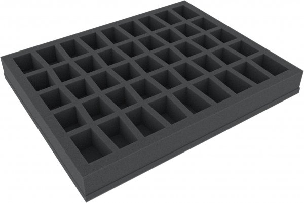 40mm Full-Size Schaumstoff mit 45 konischen Fächern und angeklebtem Boden