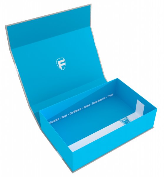 Magnetbox blau Half-Size 75mm (leer)
