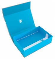 Magnetbox blau Half-Size 75mm (leer)