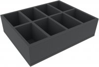 90mm Full-Size Schaumstoffeinlage mit 8 Fächern