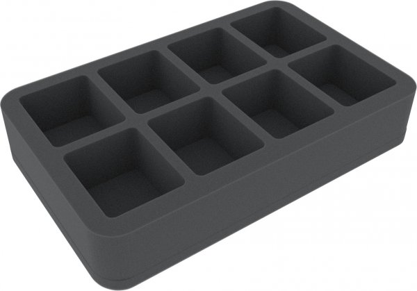 50mm Half-Size-Schaumstoffeinlage mit 8 Fächern