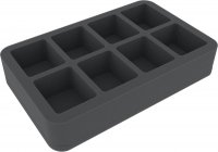 50mm Half-Size-Schaumstoffeinlage mit 8 Fächern