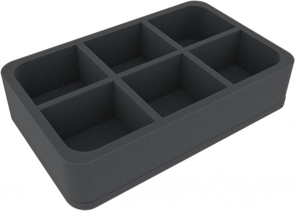 60mm Half-Size-Schaumstoffeinlage mit 6 Fächern