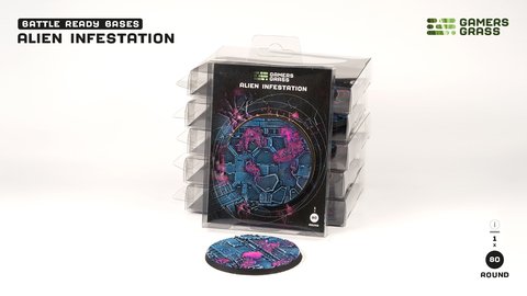 Alien Infestation - Battle Ready Round Bases, 80mm