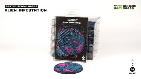 Alien Infestation - Battle Ready Round Bases, 90mm