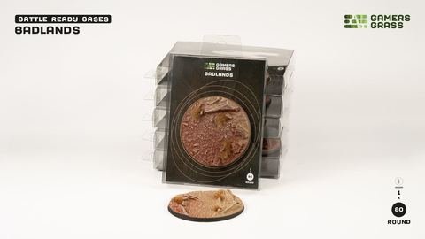 Battle Ready Bases - Badlands - Round, 80mm (1)