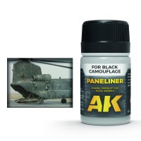 AK2075 - Black Camouflage Paneliner, 35ml