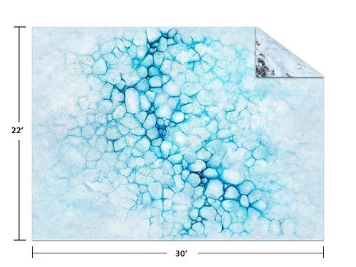 Monster Scenery - Ice Floe / Frozen Tundra - 22"x30" Game Mat