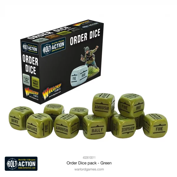 Bolt Action - Order Dice - Green