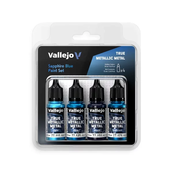 77.256 - Sapphire Blue Paint Set - True Metallic Metal