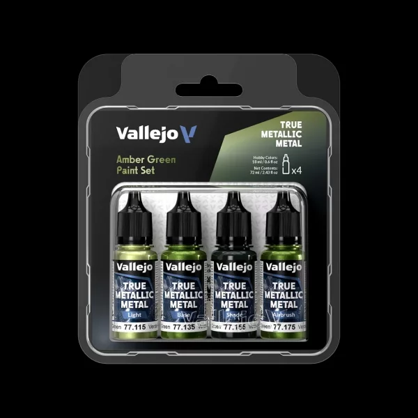 77.266 - Amber Green Paint Set - True Metallic Metal