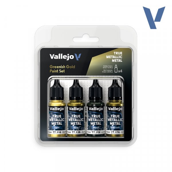 77.267 - Greenish Gold Paint Set - True Metallic Metal