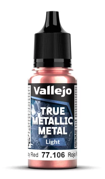 77.106 - True Metallic Metal - Light - Ruby Red